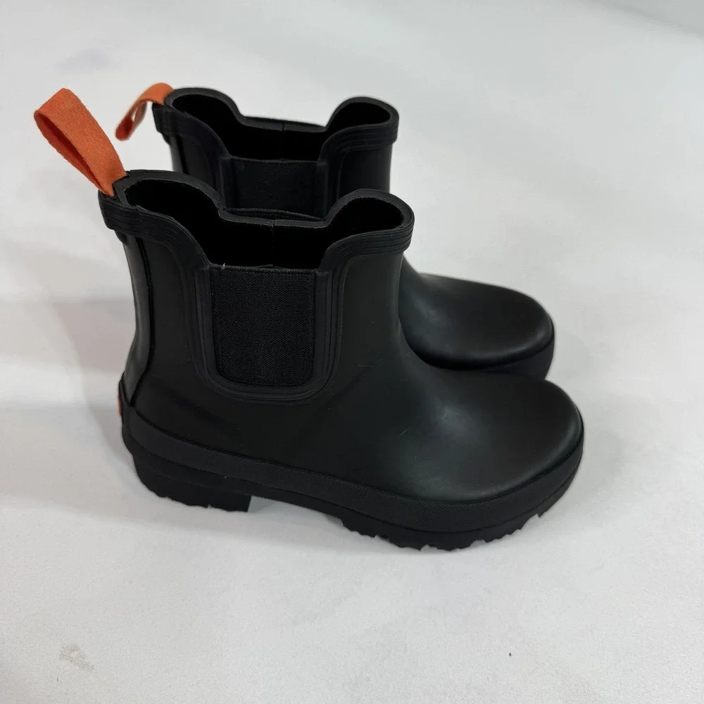 SWIMS Rain Boots Mens Size 3‎ Black Waterproof Rubber Chelsea Ankle Slip On